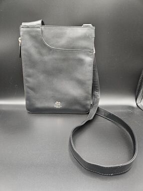 Radley London Black Leather Crossbody Bag Rose Gold Hardware